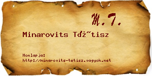 Minarovits Tétisz névjegykártya